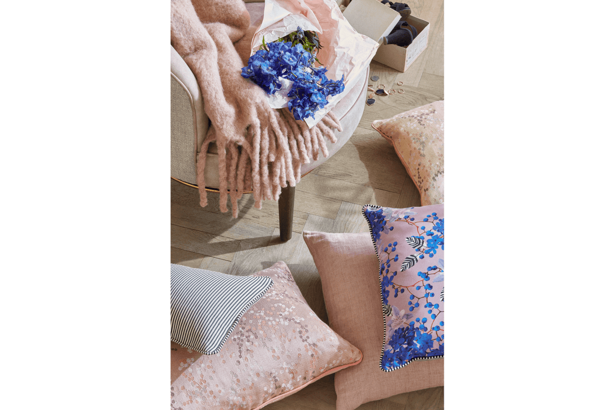 Mathea sildebensmønster uldplaid