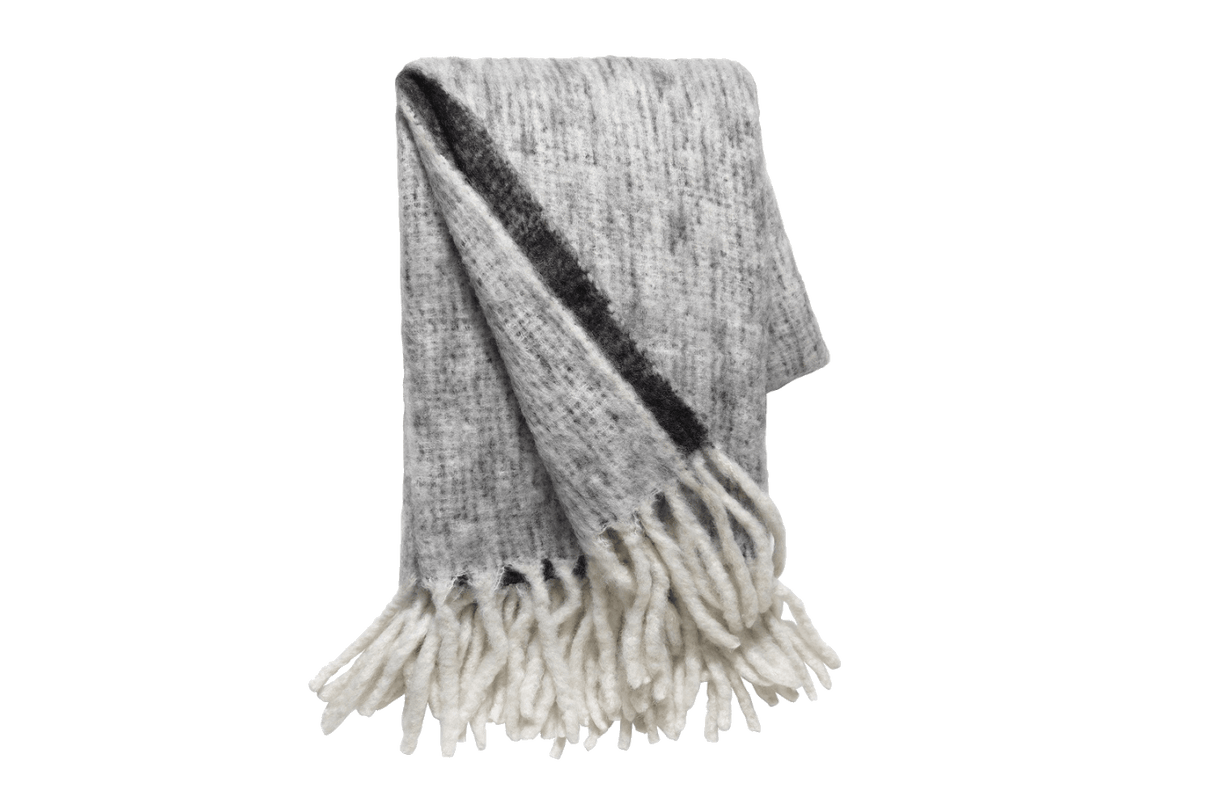 Mathea sildebensmønster uldplaid