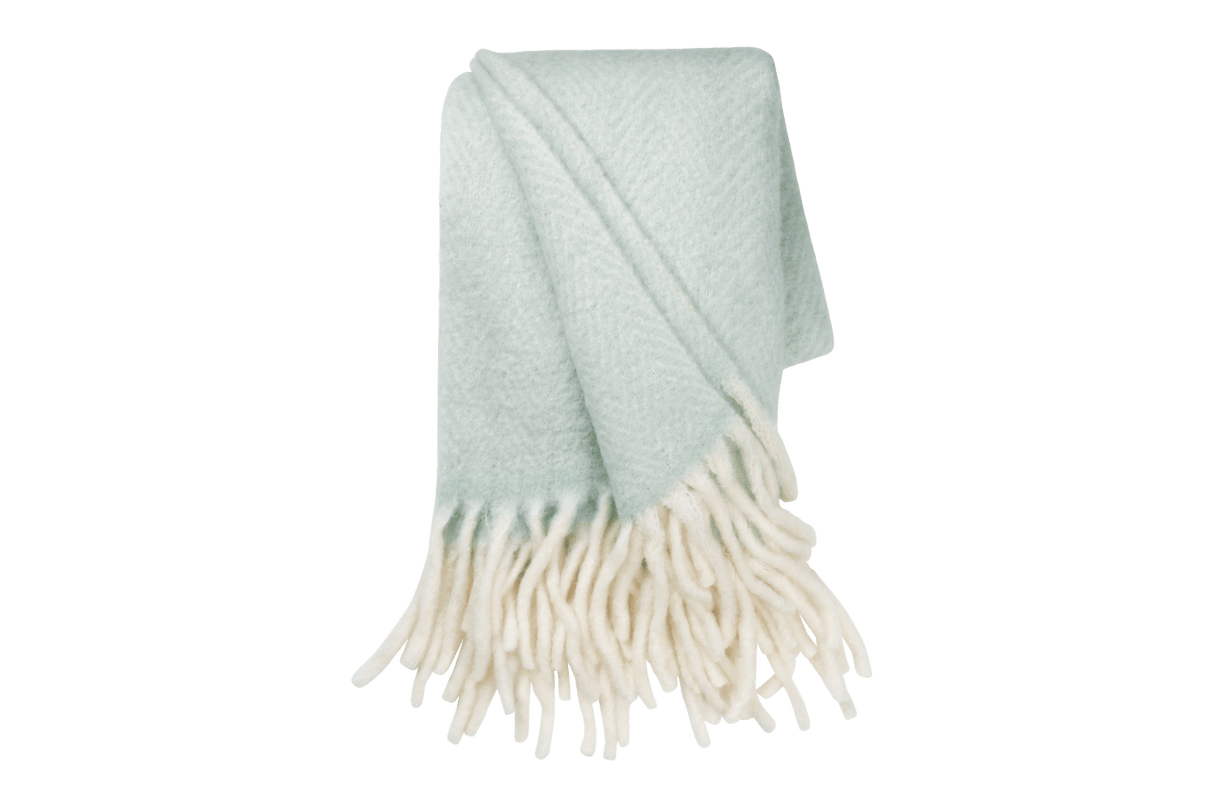 Mathea sildebensmønster uldplaid