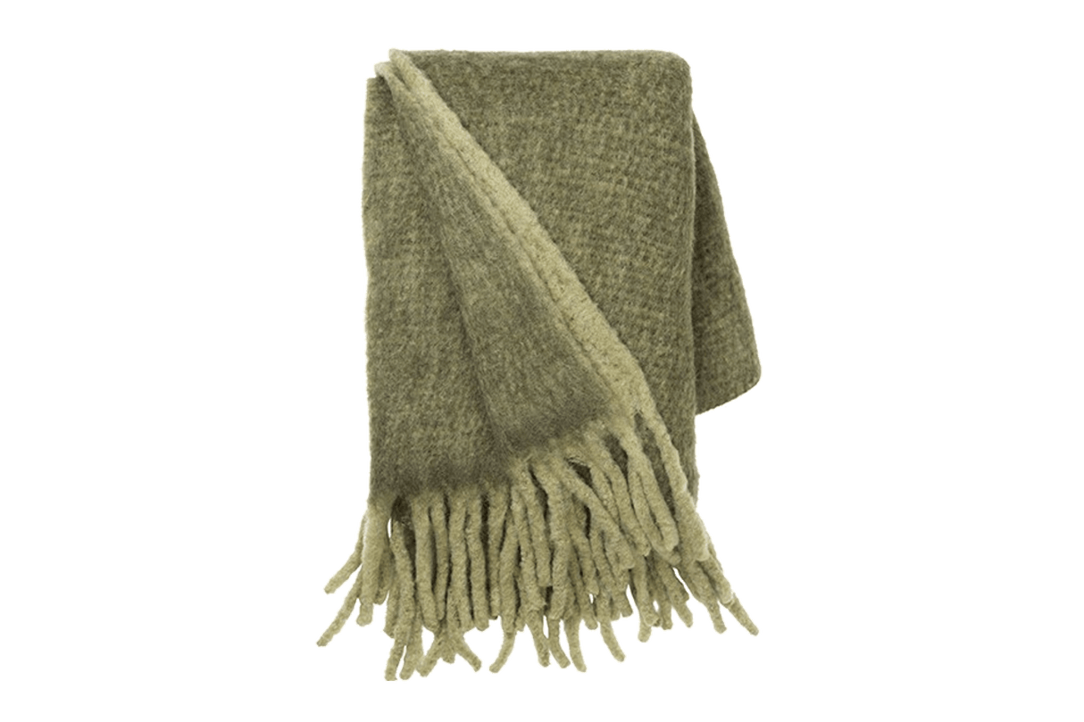 Mathea sildebensmønster uldplaid