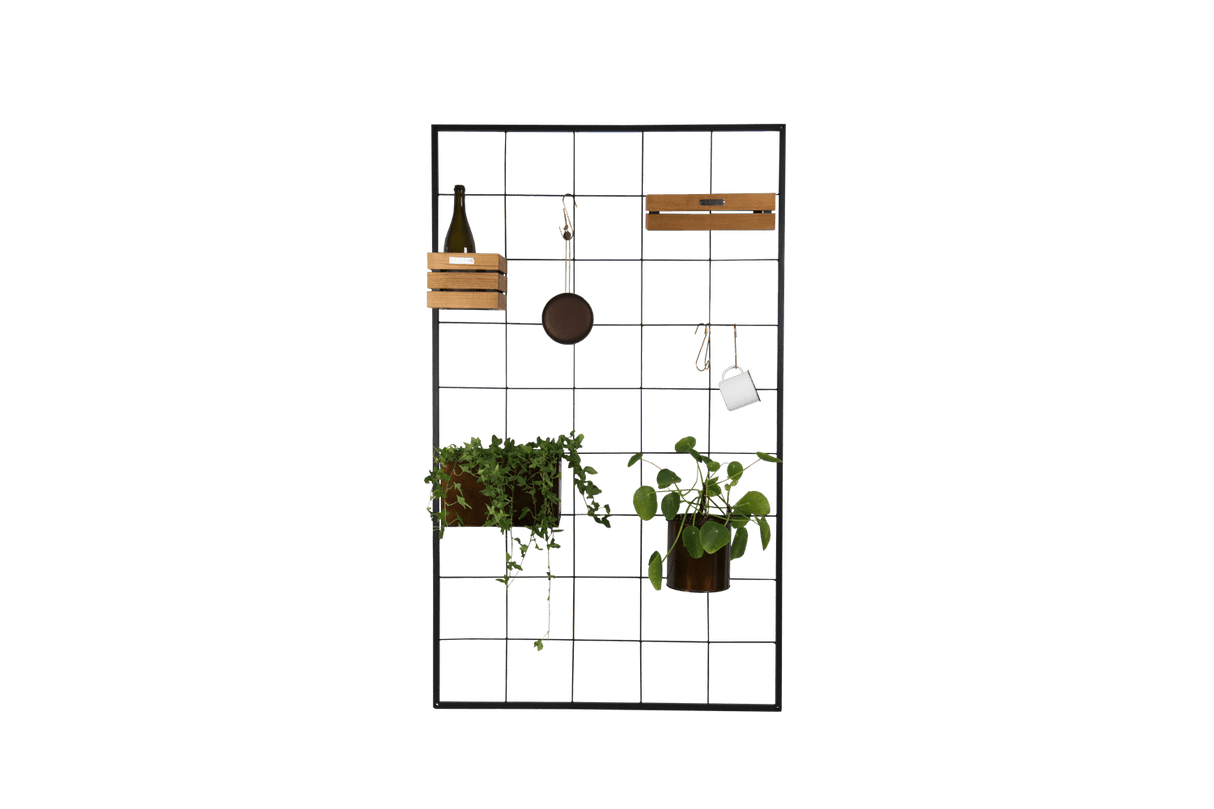 Fiona sort plantekasse til gitter 14 x 14 / 17 x 17 cm
