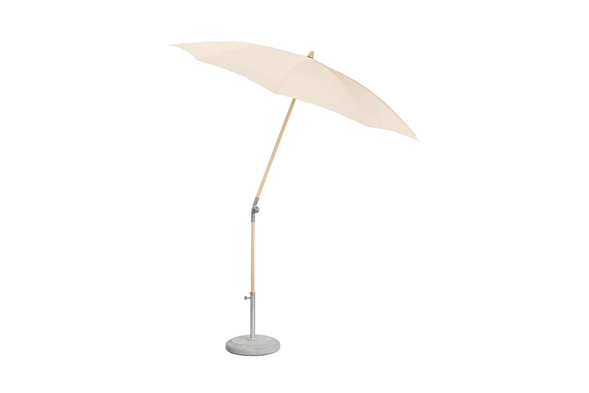 Rustico ensfarvet parasol med knæk Ø220 cm