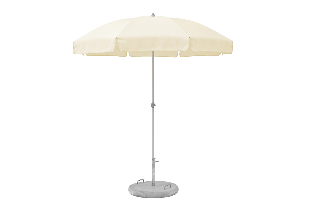 Siesta ensfarvet parasol med knæk Ø180 cm