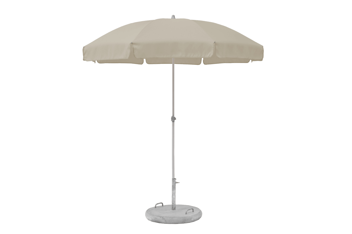 Siesta ensfarvet parasol med knæk Ø180 cm