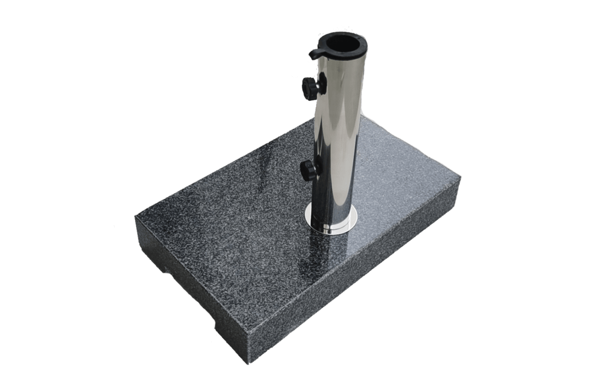 Hugo mørkegrå granit parasolfod i flere vægtklasser