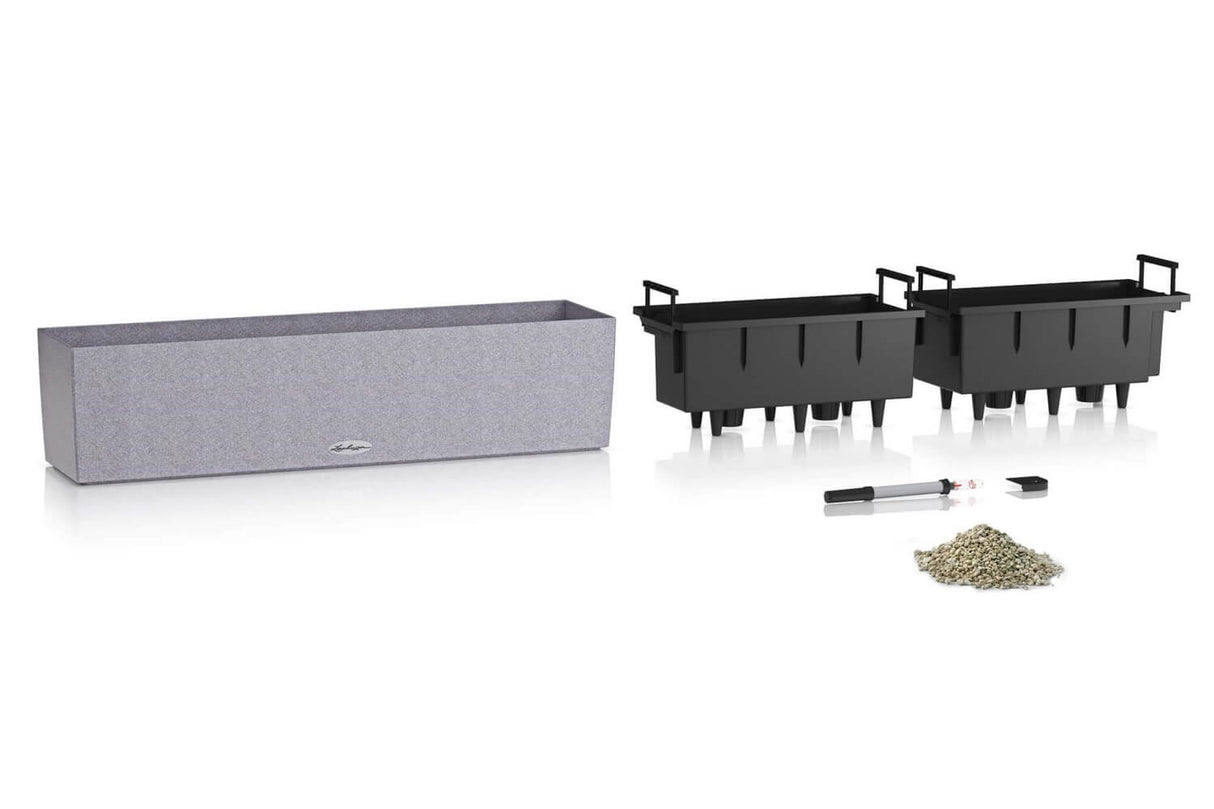 Stone altankasse med selvvanding 80 cm