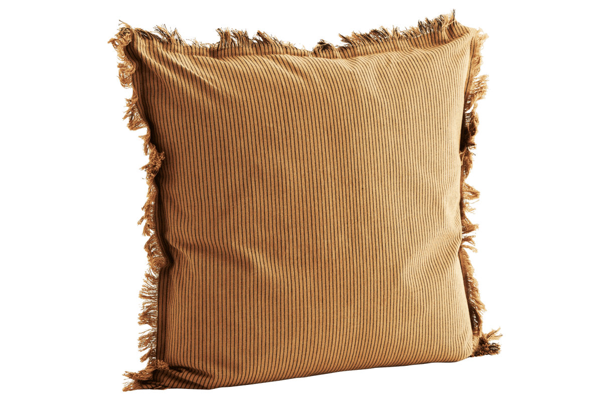 Nålestribet pudetræk med frynser 50 x 50 cm