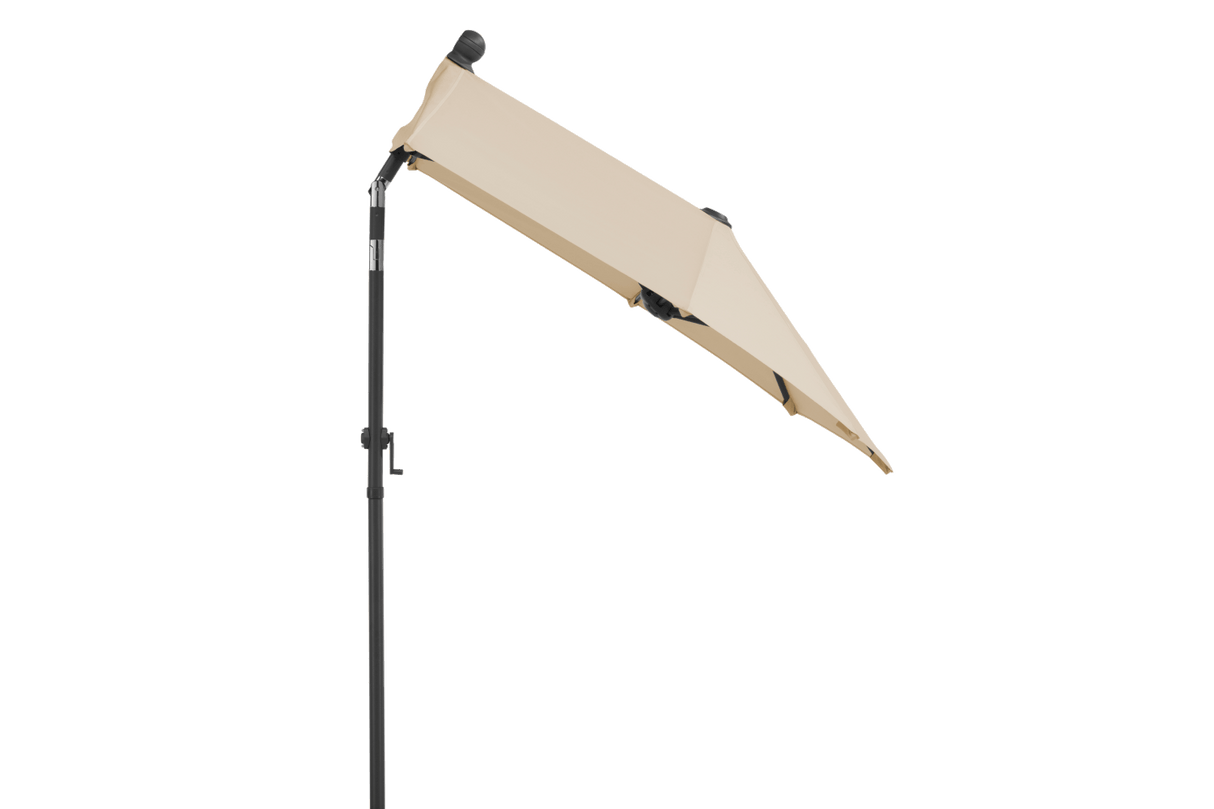 Salerno ensfarvet parasol med knæk 150 x 150 cm