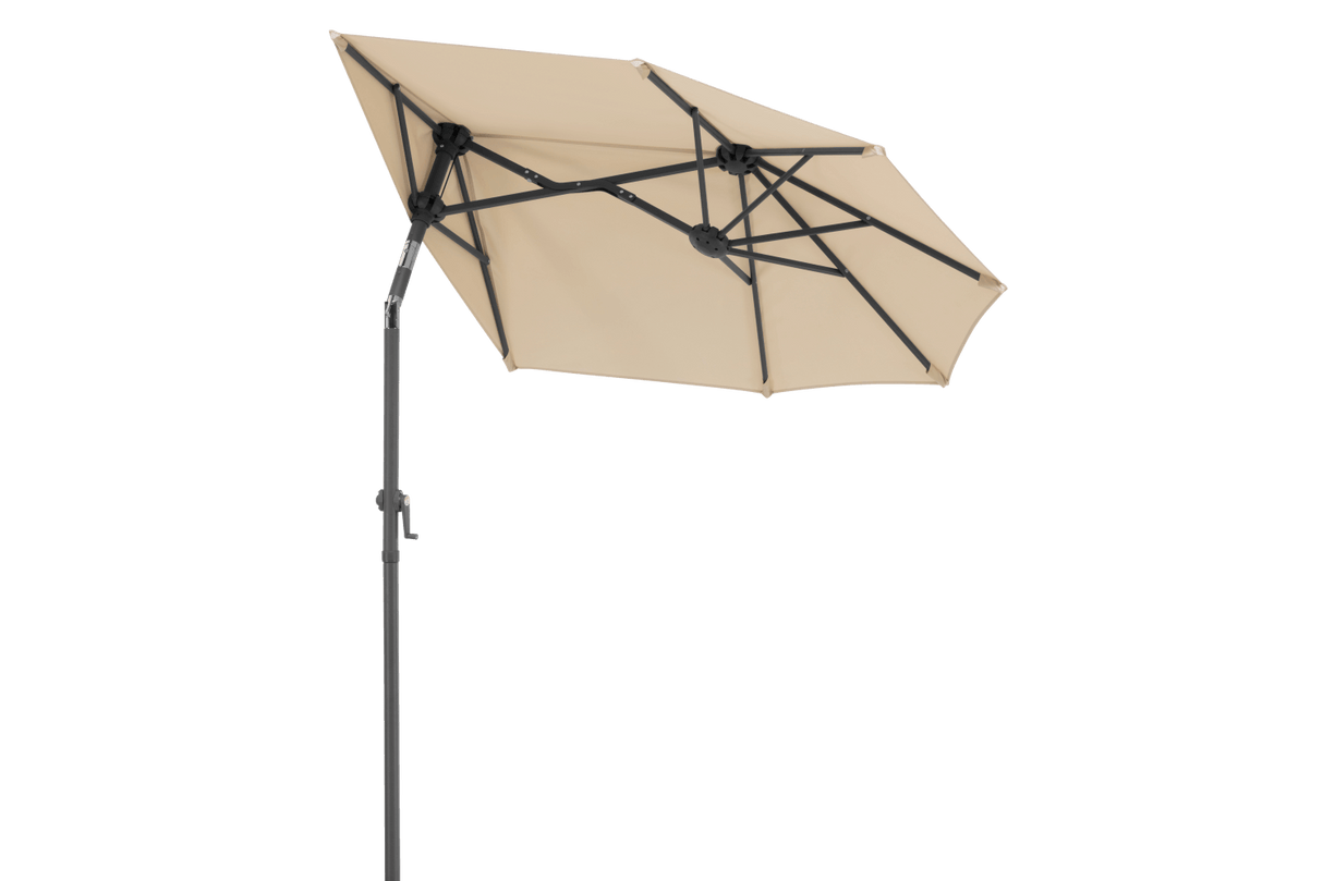 Salerno ensfarvet parasol med knæk 150 x 150 cm