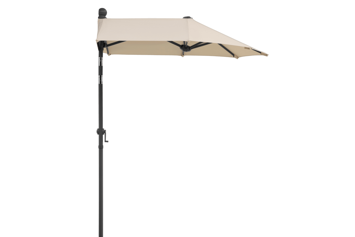 Salerno ensfarvet parasol med knæk 150 x 150 cm