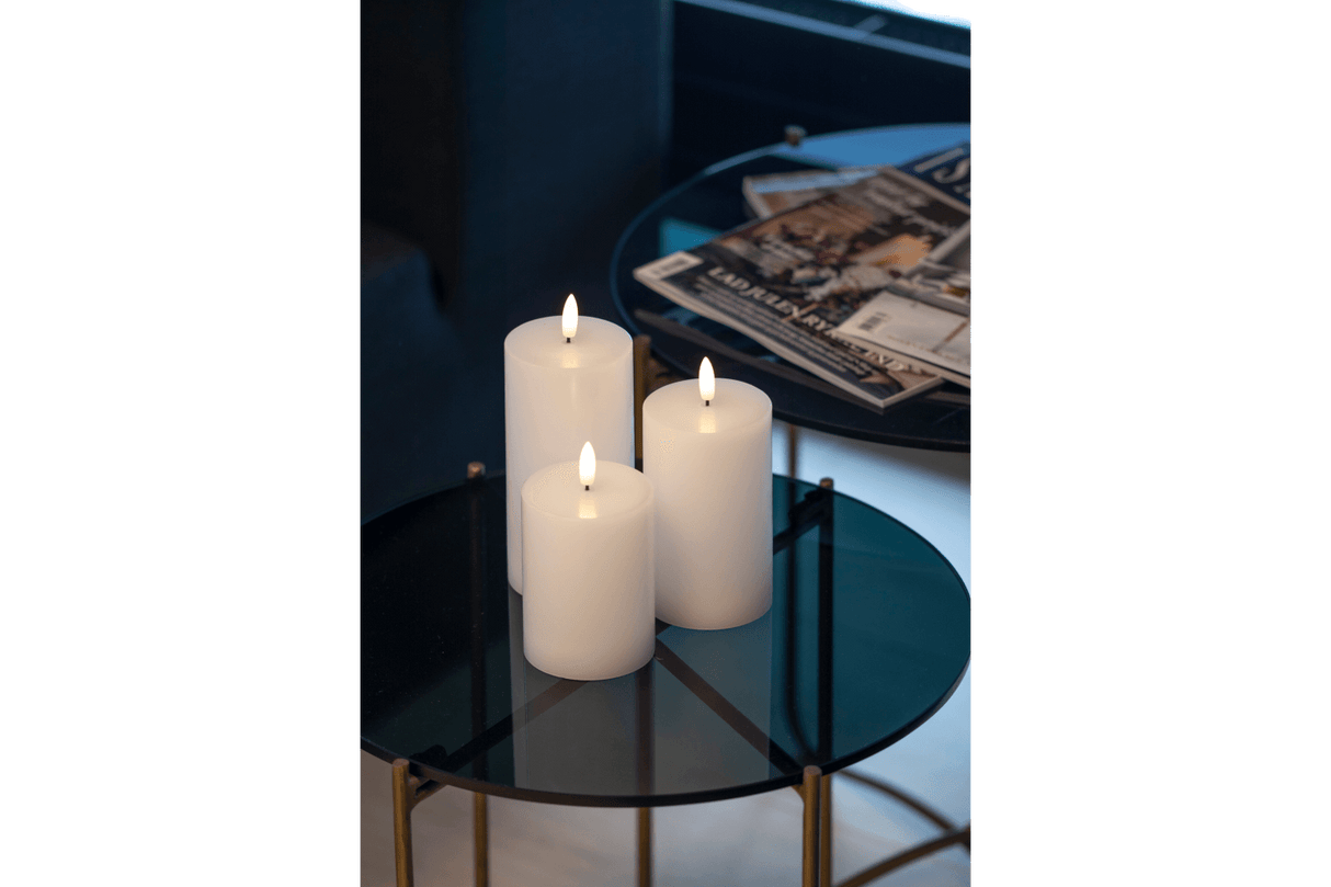 Sille genopladelig LED lys / 3 stk Ø7,5 cm