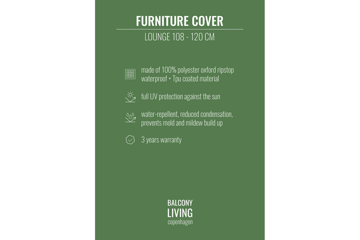 Solid møbelovertræk 122 x 75 x 75 cm