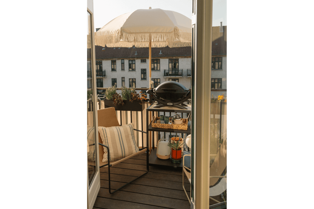 Stine ensfarvet parasol med knæk Ø160 cm