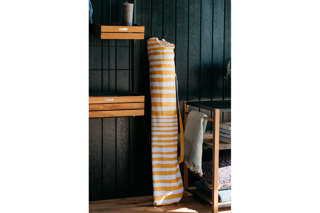 Stine stribet parasol med knæk Ø155 / Ø160 cm