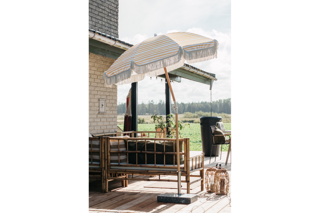 Stine stribet parasol med knæk Ø155 / Ø160 cm