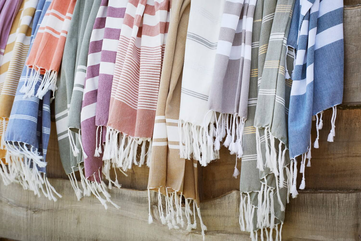 Stribede badehåndklæder