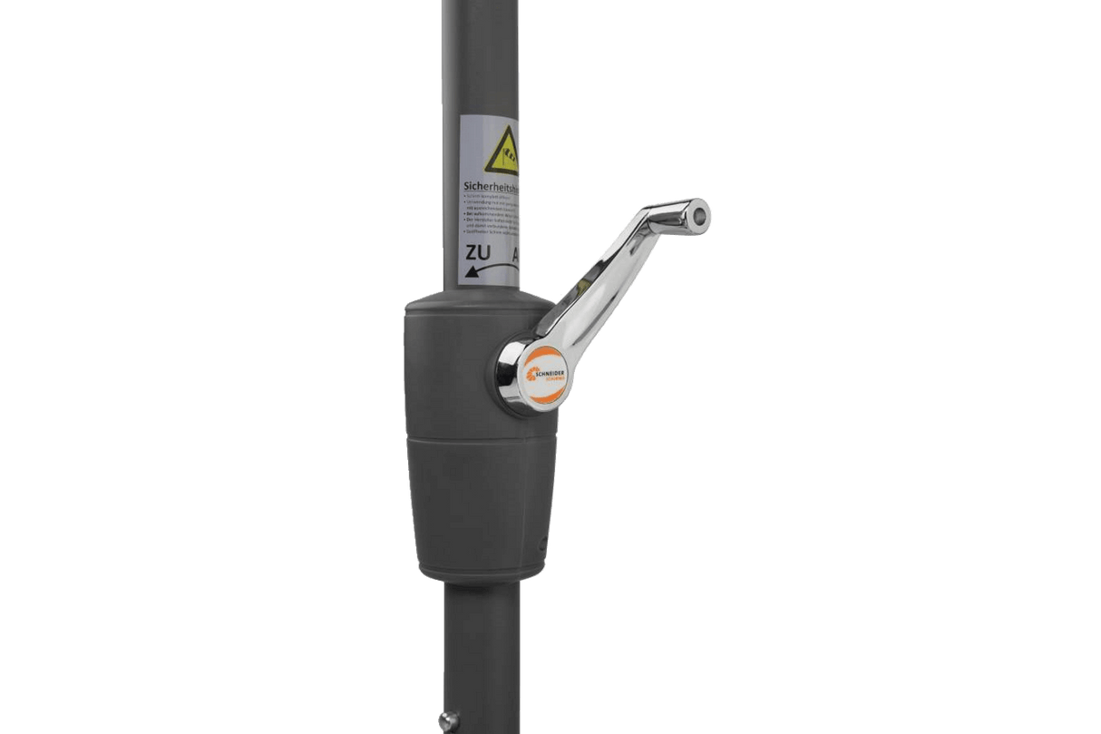 Tunis ensfarvet parasol med hejs og knæk 270 x 150 cm