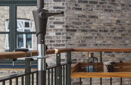 Guide: Sådan vælger og monterer du dit parasolbeslag