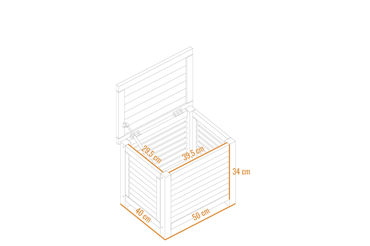 Agnes opbevaringsbænk 50 cm