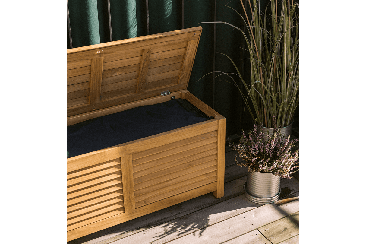 Agnes teak opbevaringsbænk 125 cm