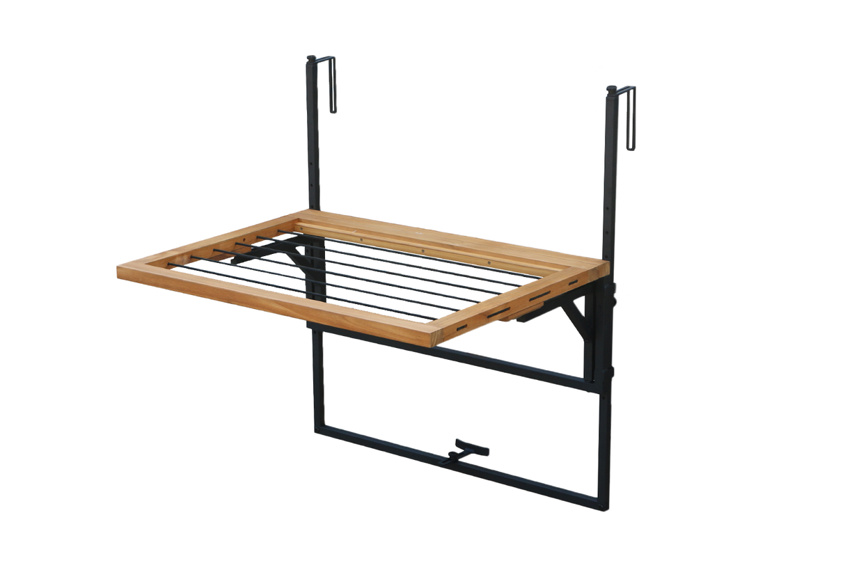 Alma teak hængebord med tørrestativ 80 x 60 cm