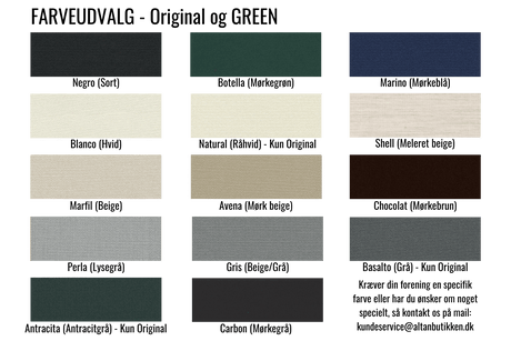 Opmåling til altansejl og farveprøver