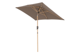 Alu wood ultra parasol med knæk 210 x 140 cm
