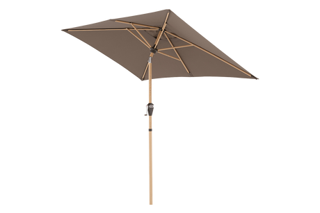 Alu wood ultra parasol med knæk 210 x 140 cm