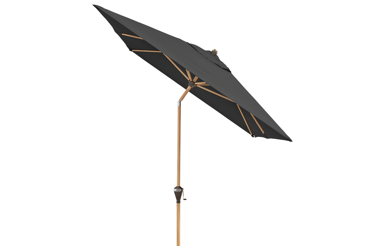 Alu wood ultra parasol med knæk 300 x 200 cm