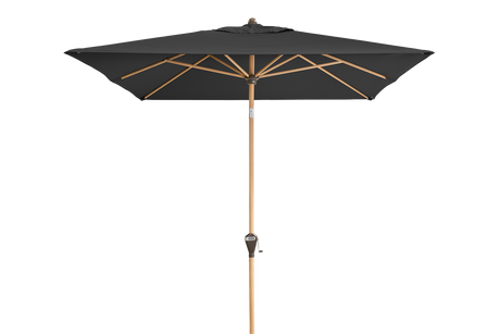 Alu wood ultra parasol med knæk 300 x 200 cm