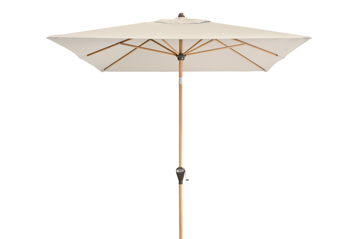 Alu wood ultra parasol med knæk 300 x 200 cm