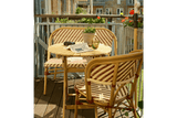 Claudine fransk flet cafébænk 108 cm
