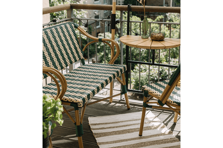 Claire fransk flet cafébænk 108 cm