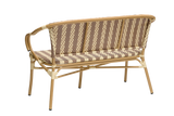 Claire fransk flet cafébænk 130 cm