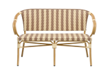 Claire fransk flet cafébænk 130 cm