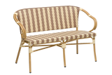 Claire fransk flet cafébænk 130 cm