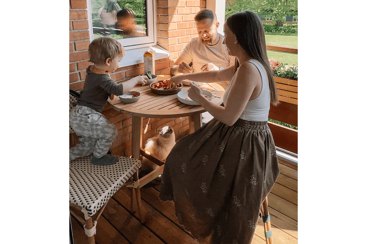 Clara teak gateleg bord Ø80 cm