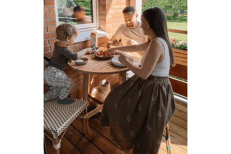 Clara teak gateleg bord Ø80 cm