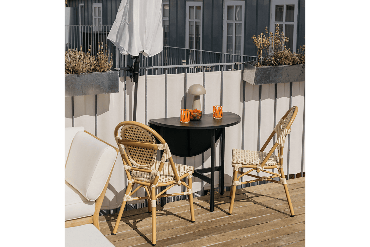 Clara metal gateleg bord Ø80 cm