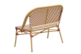 Claudine fransk flet cafébænk 108 cm