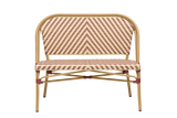 Claudine fransk flet cafébænk 108 cm