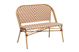 Claudine fransk flet cafébænk 108 cm