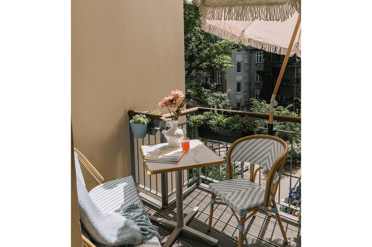 Delphine fransk flet caféstol