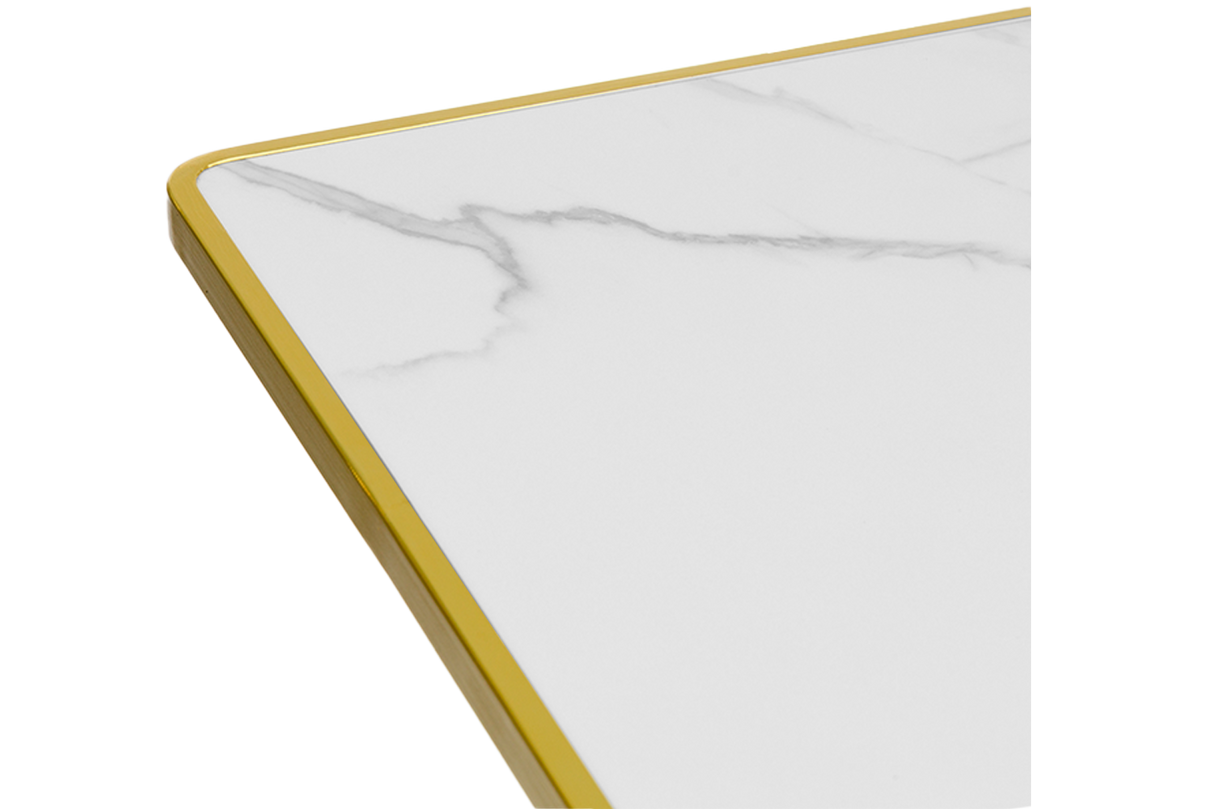 Florine cafébord med aluminiumsben 60 x 60 cm