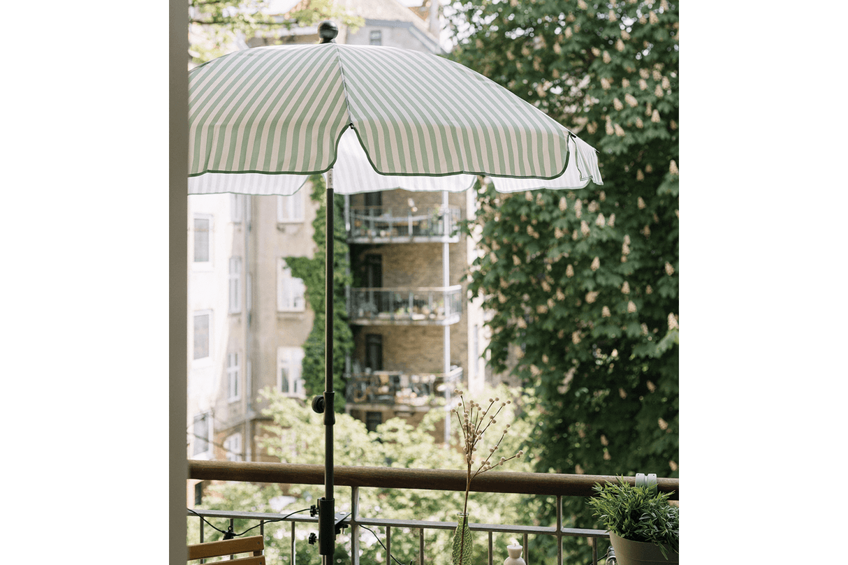 Jamila stribet parasol med knæk Ø130 cm