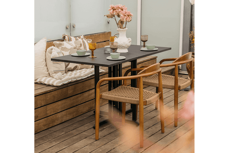 Alberte metal gateleg bord 130 x 70 cm