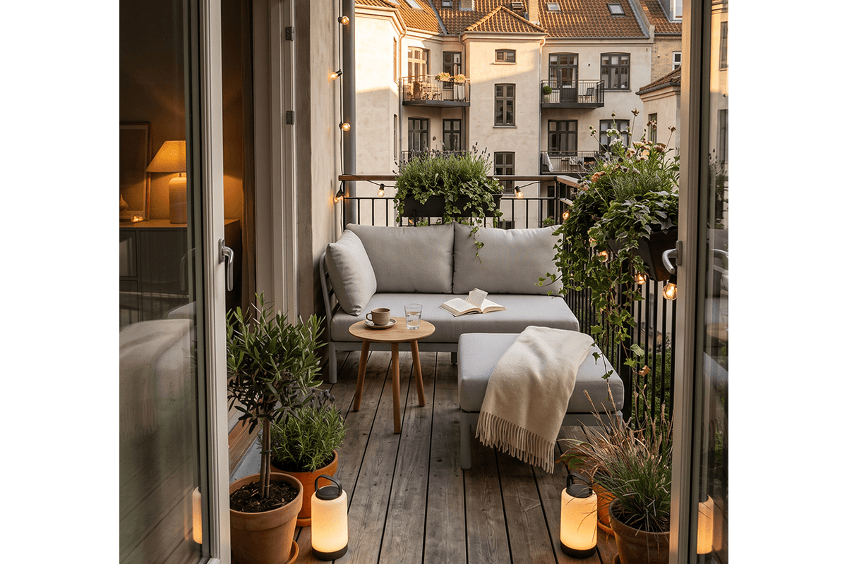Luna aluminium lounge puf / bord