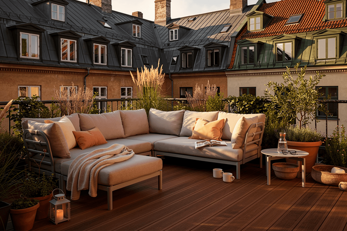 Luna aluminium loungesofa - Hjørne