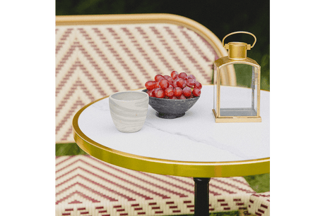 Madeleine sintered stone cafébord Ø60 cm