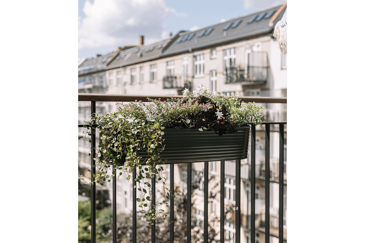 Olga mørkegrøn altankasse 60 cm